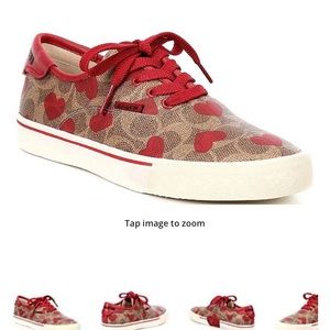 Coach Citysole Skate Logo Heart Printed Leather Sneakers